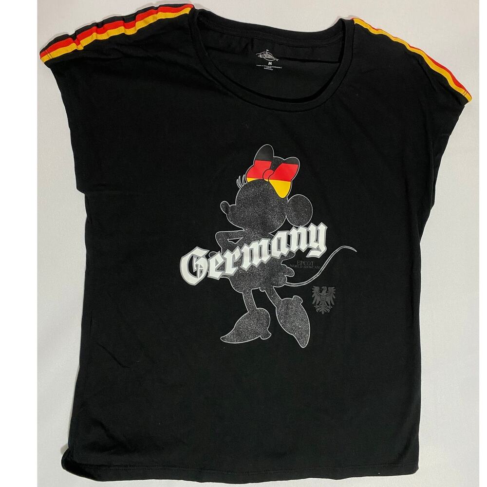 Germany Glitter Minnie Mouse Disney Epcot World Showcase Exclusive Medium Shirt